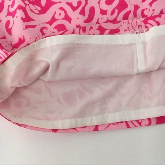 Lilly Pulitzer Pink 7Cs Animal Print Preppy Fun Resort Vacation Casual Skirt Sz2 - Picture 9 of 15